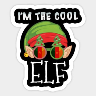 Christmas  I'm The Cool Cameroonian Elf - Gift for Cameroonian From Cameroon Sticker